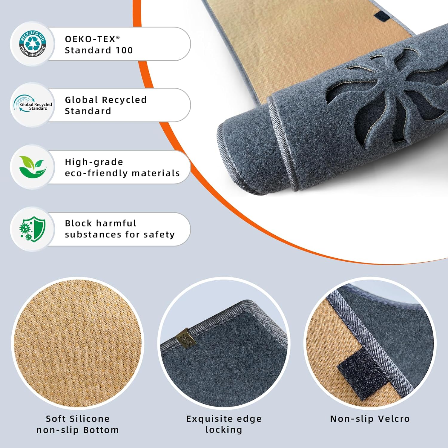 Dashboard Cover Dash Mat Fit for 2014-2009 Fo-rd F-150 (Without HUD Models),Car Dash Board Mat Anti-Glare Carpet,Non-Slip Pad Sunshield Protector (Grey) - Image 3